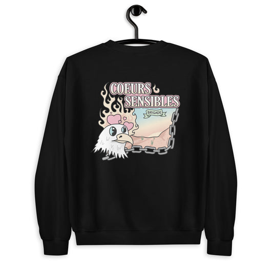 Coeurs sensibles brigade ⠂Coton ouaté unisexe