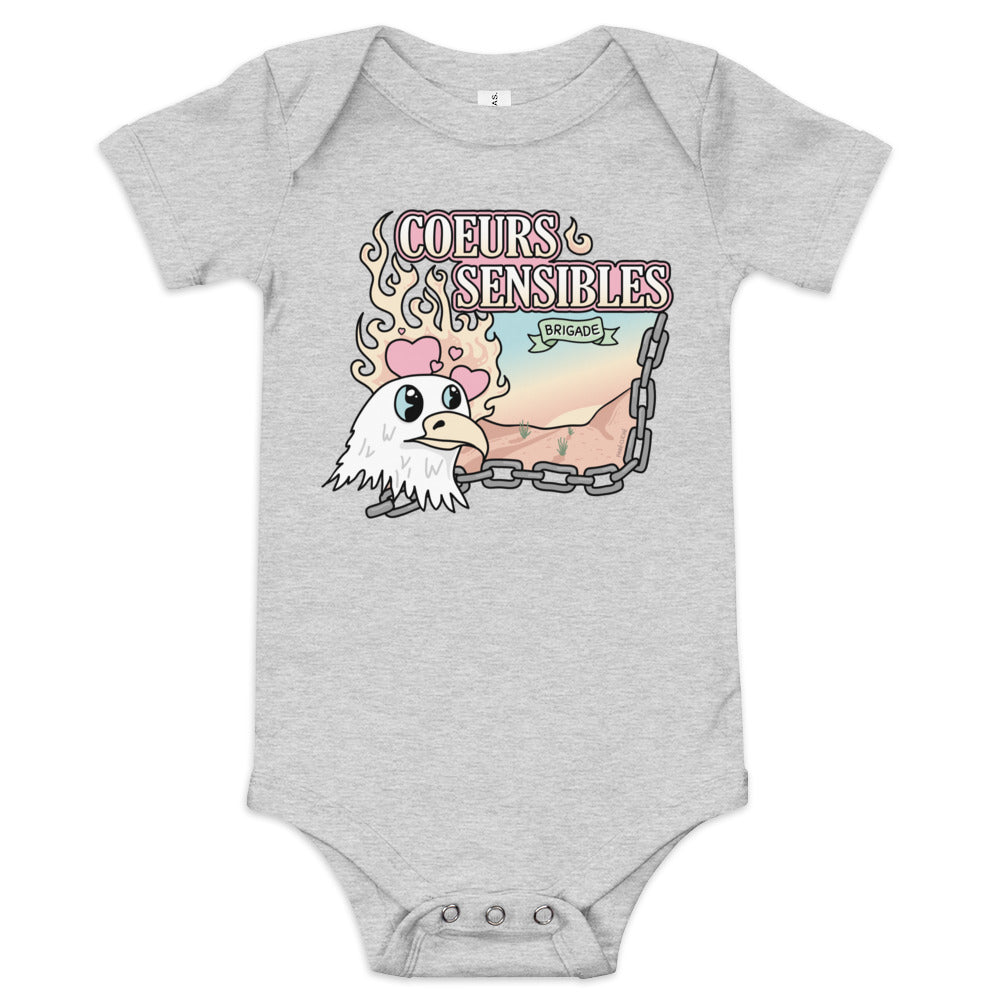 Coeurs sensible brigade ⠂Grenouillère pour bébé