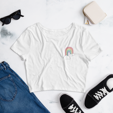 Charger l&#39;image dans la galerie, Pastel rainbow / Crop top en coton bio
